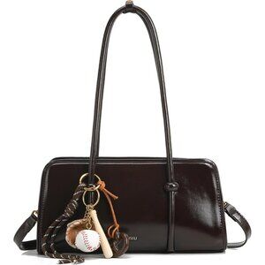 Women’s Chocolate Multi-Pocket Shoulder Bag Fashion Crossbody Top Handle Bag